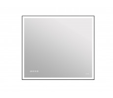 Зеркало Cersanit LED 011 design 80x70 с подсветкой часы металл. рамка прямоугольное KN-LU-LED011*8  