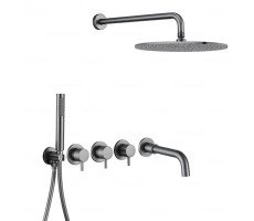 Комплект для ванны и душа Feramolli GM744-12+GM677S-21, графит Комплект для ванны и душа Feramolli GM744-12+GM677S-21, графит