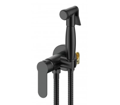 Смеситель Orlando Black скрытого монтажа с гигиеническим душем SMHOLB ESKO 