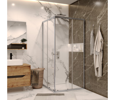 Душевое ограждение Grossman  GR-8080 Solis (80*80*190) квадрат, двери раздвижные 