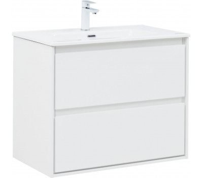 Тумба с раковиной Aquanet Милан 80 цв. белый глянец 00340154 