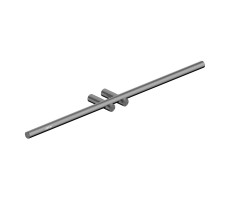 Полотенцедержатель двойной ABBER Osten 316 AA1855BGG оружейная сталь брашированная 