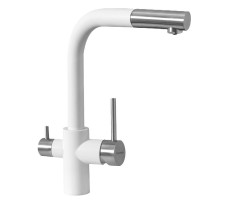 Смеситель для кухни с выдвижным изливом и подключением фильтра Florentina КРИСТАЛЛ 333.32H.2123.207, монблан Смеситель для кухни с выдвижным изливом и подключением фильтра Florentina КРИСТАЛЛ 333.32H.2123.207, монблан