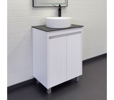 Напольная тумба-умывальник Comforty Двина-60НД белая матовая со столешницей мрамор Калакатта Блэк с раковиной 9111 00-00019598 Напольная тумба-умывальник Comforty Двина-60НД белая матовая со столешницей мрамор Калакатта Блэк с раковиной 9111 00-00019598