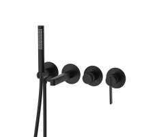 Смеситель для ванны настенный 4 отверстия DQ Bonn черный DA1704805 