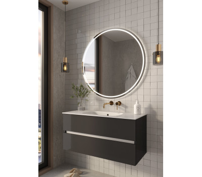 Тумба без раковины Armadi Art Vallessi 100 АНТРАЦИТ глянец 2 полки 837-100-A glossy Тумба без раковины Armadi Art Vallessi 100 АНТРАЦИТ глянец 2 полки 837-100-A glossy