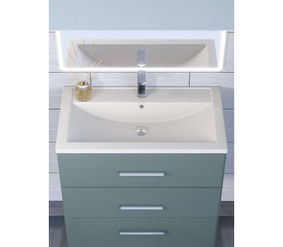 Раковина для ванной кварцевая Uperwood Foster Quartz 80х45,5х17,5 см, белая матовая, жасмин 291030036 Раковина для ванной кварцевая Uperwood Foster Quartz 80х45,5х17,5 см, белая матовая, жасмин 291030036