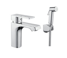 Смеситель для раковины с гигиеническим душем Raffine F171, хром