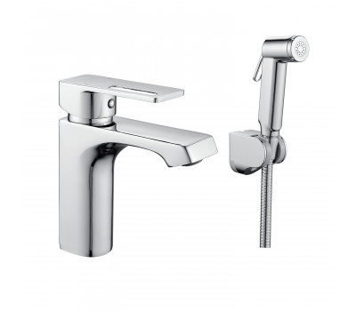 Смеситель для раковины с гигиеническим душем Raffine F171, хром