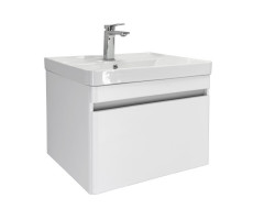 Подвесная тумба-умывальник Comforty Валдай-60П белый матовый с раковиной 4460 00-00020674 