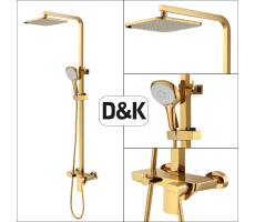 Душевая система DK Berlin Tourto DA1433703A01 золотой 