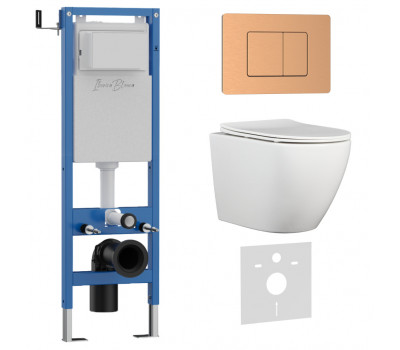 Комплект 3в1 IBERICA BLANCA инсталляция SILENCIO MINI, унитаз BILBAO ALTO белый, кнопка смыва INOX-C розовое золото матовое (IB.001M.BLA.234.1172) Комплект 3в1 IBERICA BLANCA инсталляция SILENCIO MINI, унитаз BILBAO ALTO белый, кнопка смыва INOX-C розовое золото матовое (IB.001M.BLA.234.1172)