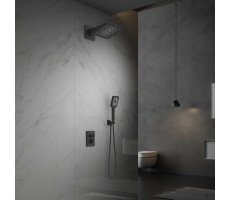 Душевой комплект Vincea Inspire VSFW-3I21MT4MB встраиваемый, термостатический, двухрежимный, черный Душевой комплект Vincea Inspire VSFW-3I21MT4MB встраиваемый, термостатический, двухрежимный, черный