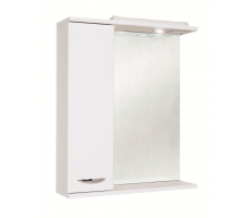 Шкаф-зеркало Onika Ника 60 белый, левый, с подсветкой 206015 