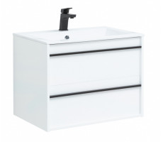 Тумба с раковиной Aquanet Lino 70 белый матовый 