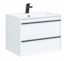 Тумба с раковиной Aquanet Lino 70 белый матовый 