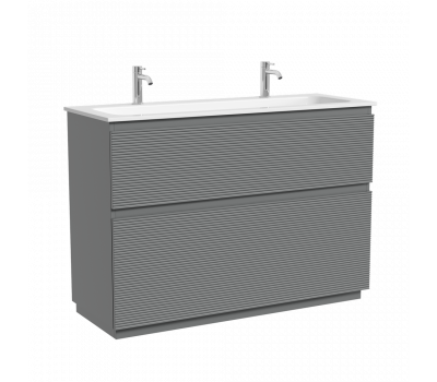 Тумба напольная SANCOS Folk Floor  1190х445х850, c двумя ящиками оснащенными доводчиками, Ergraut soft, арт.FL120FES 