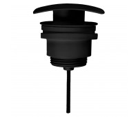 Донный клапан AZARIO для раковины, квадрат, CLIC-CLAC, G 1 1/4, латунь, черный матовый AZ-106-BL 