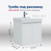 Тумба под раковину Aquanet Nova Lite 60 белый глянец (2 дверцы) 