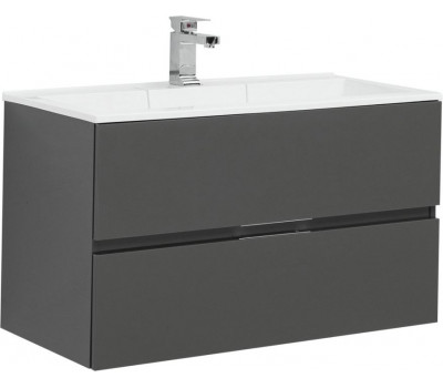 Тумба с раковиной Aquanet Алвита 90 серый антрацит Тумба с раковиной Aquanet Алвита 90 серый антрацит