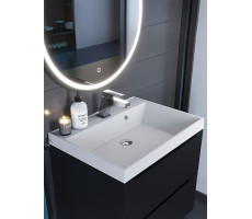 Раковина для ванной 60 см, Uperwood Classic Quartz, кварцевая, белая матовая, жасмин 291030000 Раковина для ванной 60 см, Uperwood Classic Quartz, кварцевая, белая матовая, жасмин 291030000