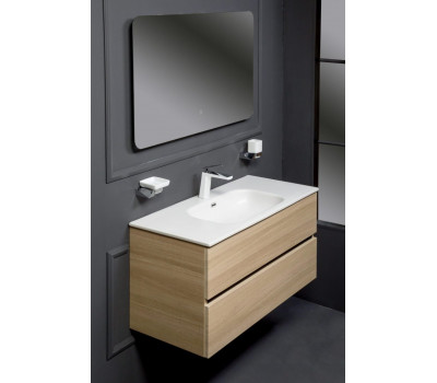 Тумба без раковины Armadi Art Vallessi 100 LIGHT OAK матовая 2 полки 837-100-L 