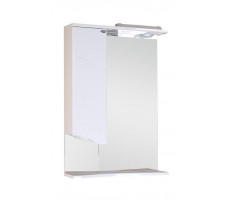 Шкаф-зеркало Onika Лайн 58 белый, левый, с подсветкой 205819 