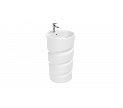 Раковина моноблок с отверстием для смесителя CREAVIT CL084-00CB00E-0000 Белый 
