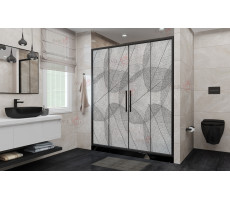 Душевая дверь в нишу AvaCan FB2 190-210 MT черный 