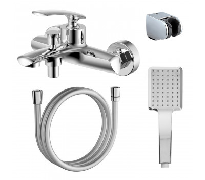 Смеситель для ванны и душа Azario REULEAUX с ручным душем, хром AZ-VWF238296C 