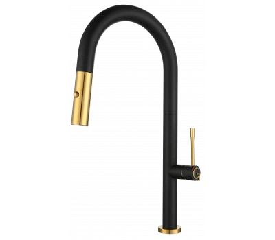 Смеситель для кухни Rivelato Asti U-обр. с выдвижной лейкой D-35ммoro 3972500 nero oro Смеситель для кухни Rivelato Asti U-обр. с выдвижной лейкой D-35ммoro 3972500 nero oro