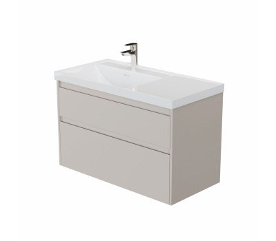 Тумба под раковину Aquanet Nova Lite 2.0 90 бежевый, левая 00346325 