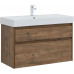 Тумба с раковиной Aquanet Nova Lite 100 2 ящ. (SLIM SYNERGY) цв. дуб рустикальный 00291828 Тумба с раковиной Aquanet Nova Lite 100 2 ящ. (SLIM SYNERGY) цв. дуб рустикальный 00291828