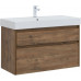Тумба с раковиной Aquanet Nova Lite 100 2 ящ. (SLIM SYNERGY) цв. дуб рустикальный 00291828 Тумба с раковиной Aquanet Nova Lite 100 2 ящ. (SLIM SYNERGY) цв. дуб рустикальный 00291828