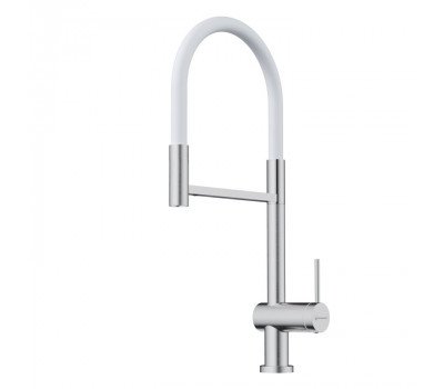 Смеситель для кухни OMOIKIRI Kanto 2 Plus, цвет-сталь/белый 4994450 