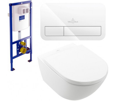 Унитаз с инсталляцией Villeroy & Boch Subway 3.0 4670TS01 (инсталляция 9224 61 00 + клавиша 9224 90 68) Унитаз с инсталляцией Villeroy & Boch Subway 3.0 4670TS01 (инсталляция 9224 61 00 + клавиша 9224 90 68)