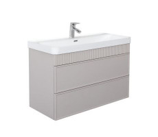 Тумба-умывальник Comforty Мадрид-100М2(Н) серый шёлк с раковиной CF19595BX-100 00-00021783 