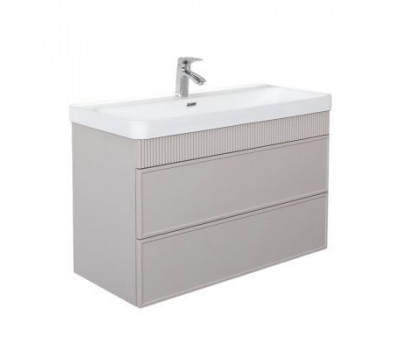 Тумба-умывальник Comforty Мадрид-100М2(Н) серый шёлк с раковиной CF19595BX-100 00-00021783 