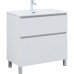 Тумба с раковиной Aquanet Вега 80 (Flat) напольная 2 ящ. цв. белый глянец 00345382 Тумба с раковиной Aquanet Вега 80 (Flat) напольная 2 ящ. цв. белый глянец 00345382