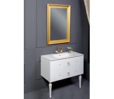 Тумба Armadi Art Piazza 80 белая + Золото 841-080-WG 