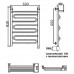 Полотенцесушитель Электрический Ника CURVE ЛZ ВП 80/60 правый тэн хром 
