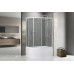Душевой угол с поддоном Royal Bath RB 8120BK-T (прозрачное) правый белый 