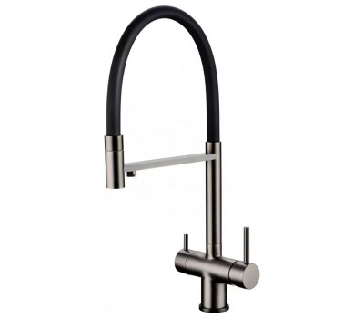 Смеситель для кухни с гибким изливом Grocenberg GB4099BG, графит 