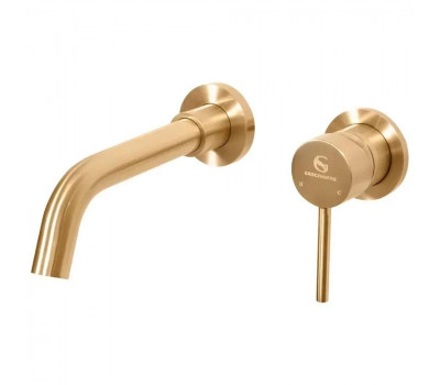 Смеситель для раковины встраиваемый Grocenberg GB511BR, бронза 