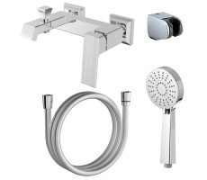 Смеситель для ванны и душа Azario EXQUISITE с ручным душем, хром AZ-VSN238340C 
