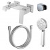 Смеситель для ванны и душа Azario EXQUISITE с ручным душем, хром AZ-VSN238340C 