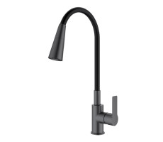 Смеситель Splenka для кухни с гибким изливом S06.43.09 графит Смеситель Splenka для кухни с гибким изливом S06.43.09 графит