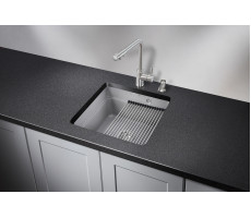 Кухонная мойка GRANULA KS-4501U, АЛЮМИНИУМ, кварц 