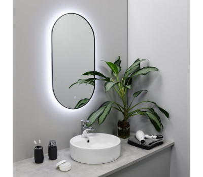 Зеркало FIXSEN с подсветкой LED овальное 50х100 см графит FX-3100F 