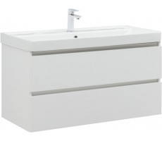 Тумба с раковиной Aquanet Вега 100 2 ящ. цв.белый глянец 00328002 Тумба с раковиной Aquanet Вега 100 2 ящ. цв.белый глянец 00328002